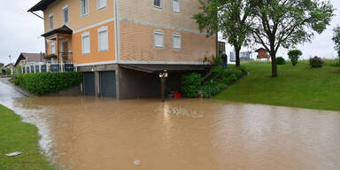 Überflutungen in Feldkirchen bei Mattighofen 