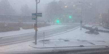 Winter Wien Schneesturm