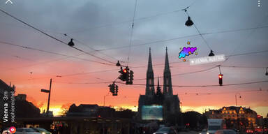 So schön brannte der Himmel über Wien