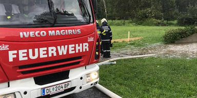 Schwere Unwetter: Feuerwehren in Stainz im Dauereinsatz