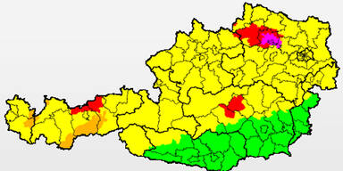 Gewitterwarnung in Österreich