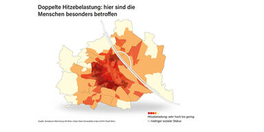 Hitze-Karte: Das sind die heißesten Bezirke Wiens