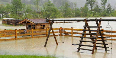Hochwasser in Kössen / Tirol 