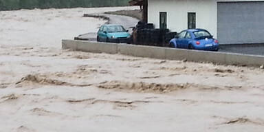 Hochwasser in Kössen / Tirol 