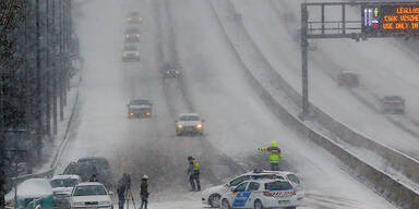 Schnee-Chaos in Ungarn