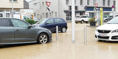 Hochwasser-Alarm und Überflutungen in Wieselburg 
